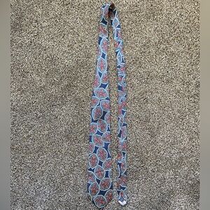Vintage Christian Dior Monsieur Patterned Silk Tie Neck